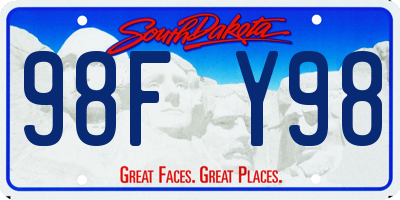 SD license plate 98FY98