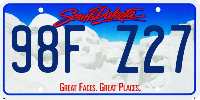SD license plate 98FZ27