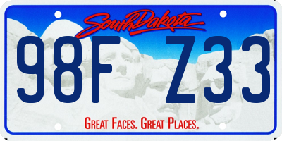 SD license plate 98FZ33
