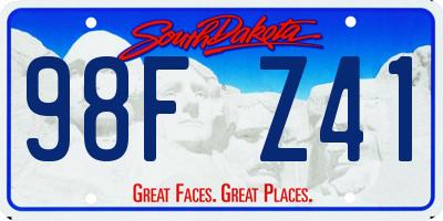 SD license plate 98FZ41