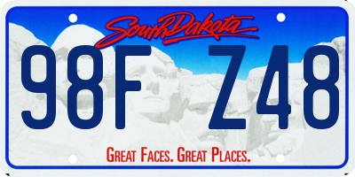 SD license plate 98FZ48
