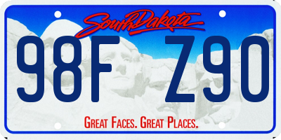 SD license plate 98FZ90