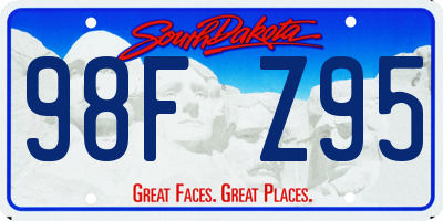 SD license plate 98FZ95