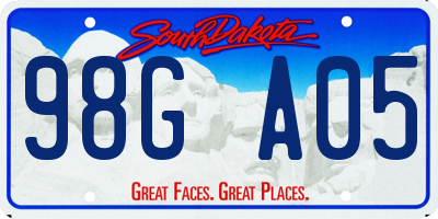 SD license plate 98GA05