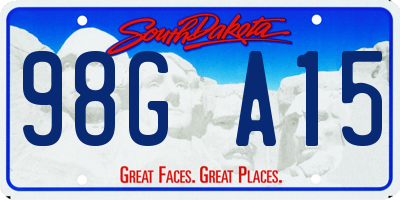 SD license plate 98GA15
