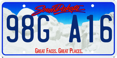 SD license plate 98GA16
