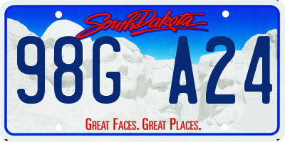 SD license plate 98GA24