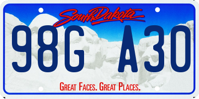 SD license plate 98GA30