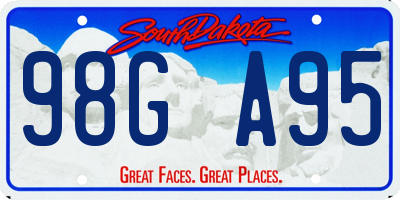 SD license plate 98GA95