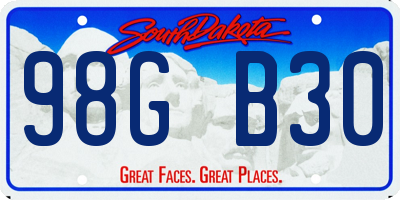 SD license plate 98GB30