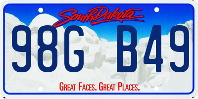 SD license plate 98GB49