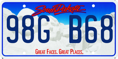 SD license plate 98GB68
