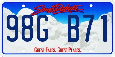 SD license plate 98GB71