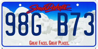SD license plate 98GB73
