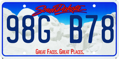SD license plate 98GB78