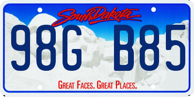 SD license plate 98GB85