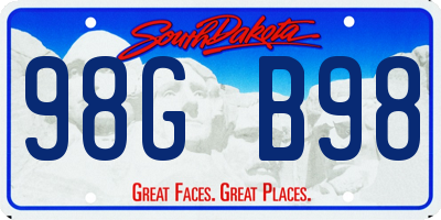 SD license plate 98GB98
