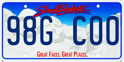 SD license plate 98GC00