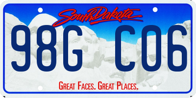 SD license plate 98GC06