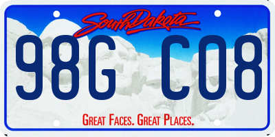 SD license plate 98GC08