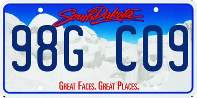 SD license plate 98GC09