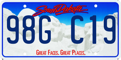 SD license plate 98GC19