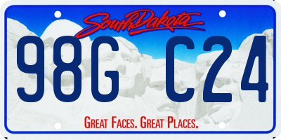 SD license plate 98GC24