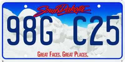 SD license plate 98GC25