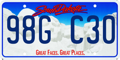 SD license plate 98GC30