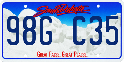 SD license plate 98GC35