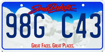 SD license plate 98GC43