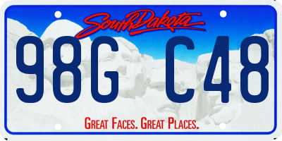 SD license plate 98GC48