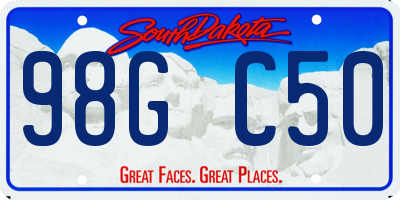SD license plate 98GC50