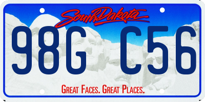 SD license plate 98GC56