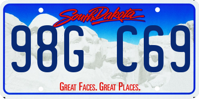 SD license plate 98GC69