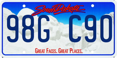 SD license plate 98GC90