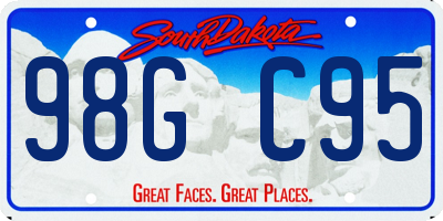 SD license plate 98GC95