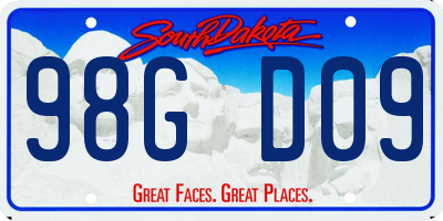 SD license plate 98GD09
