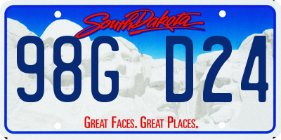 SD license plate 98GD24