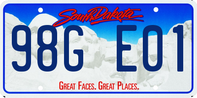 SD license plate 98GE01