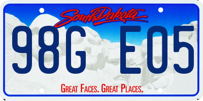 SD license plate 98GE05