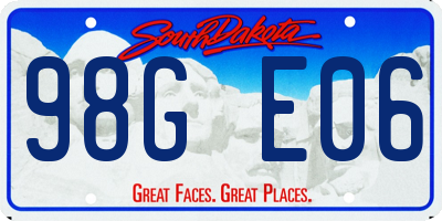 SD license plate 98GE06