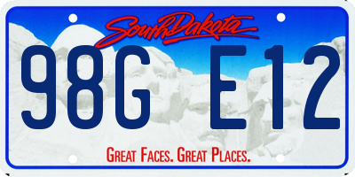 SD license plate 98GE12