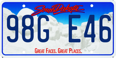 SD license plate 98GE46