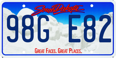 SD license plate 98GE82