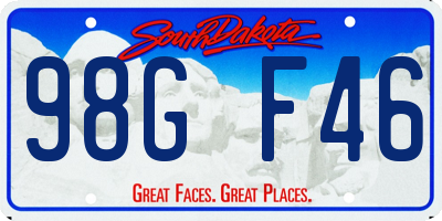 SD license plate 98GF46