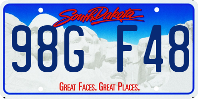 SD license plate 98GF48