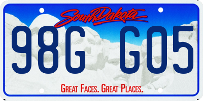 SD license plate 98GG05