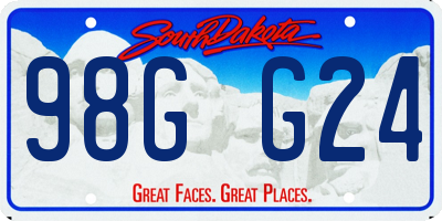 SD license plate 98GG24