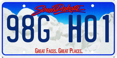 SD license plate 98GH01